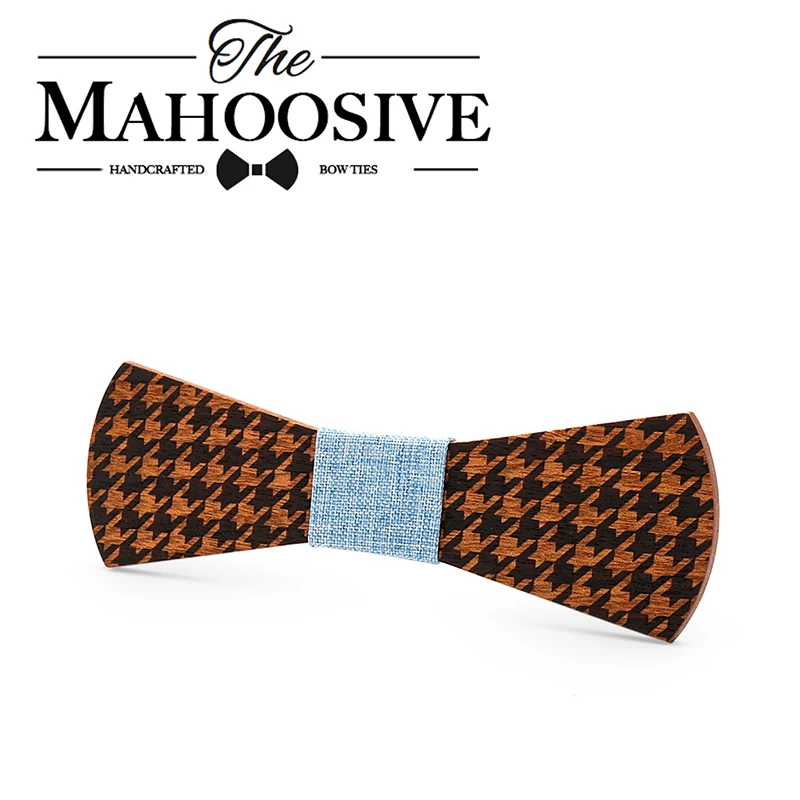 Mahoosive Designer Holz Bowtie Mens Handgemachte Holz Fliege Schmetterling Gravata Schlank Hochzeit Business Bogen Krawatten