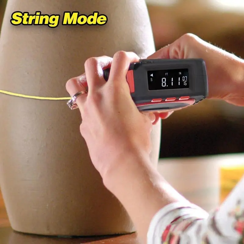 

2019 Portable Precise Measure King 3-in-1 Digital Tape Measure String Mode Sonic Mode Roller Mode Universal Measuring Tool