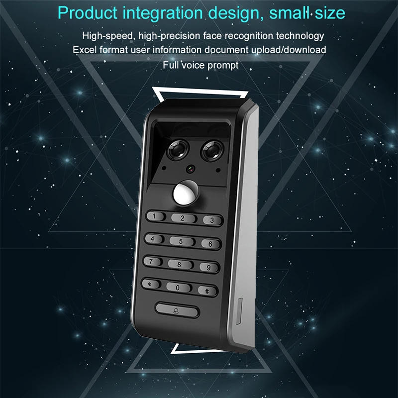 

Eseye Biometric Facial Recognition Time Attendance System USB Access Control attendance Employee Clock Reader Door Lock Machine