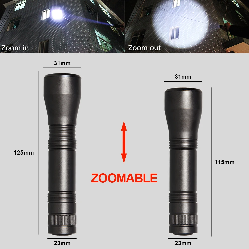 Светодиодный УФ-фонарик L2/T6 белый световой факел свет 5 Режим масштабируемый 395nm УФ-лампа Blacklight на 18650 батареи