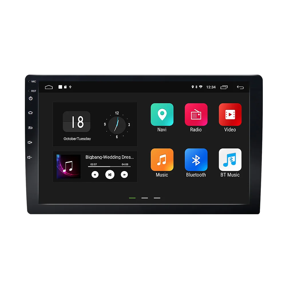 Excellent 10.1" Android 8.1 OS Two Din Car Multimedia System 2 Din Car Navigation GPS Double Din Car Radio with Adjustable Viewing Angles 5