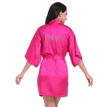 Халаты для подружки невесты, горячая штамповка, слова для свадебной команды, халаты для невесты, женские халаты, разные цвета на выбор