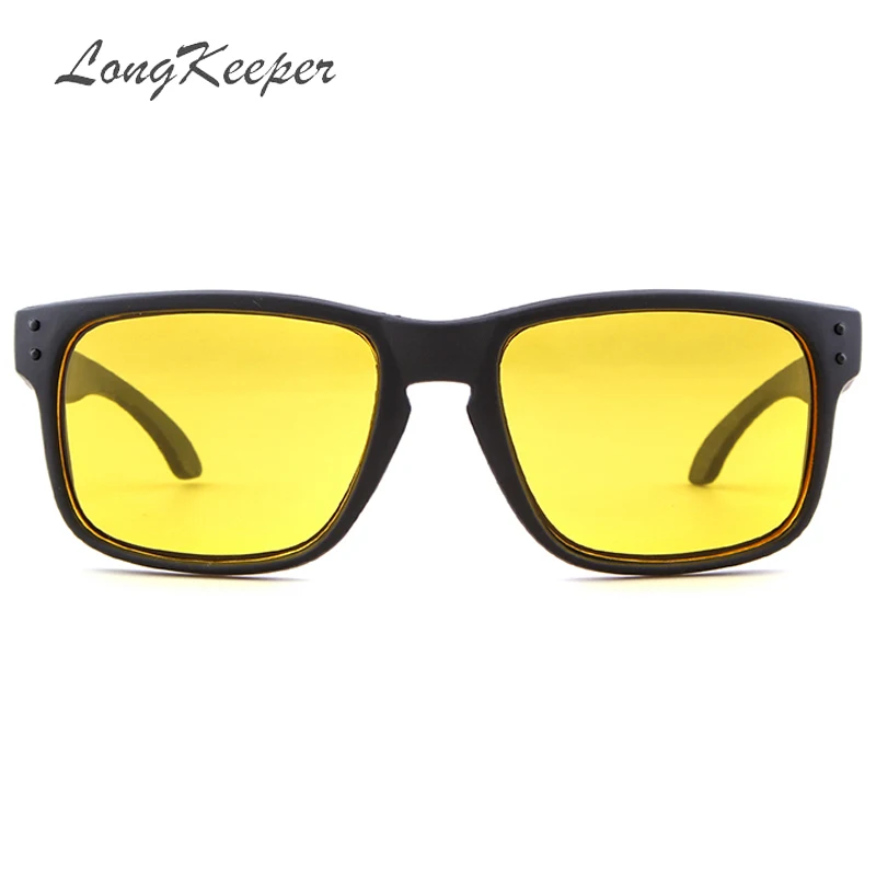 LongKeeper Night vision goggles drivers night-vision sunglasses anti-glare with luminous driving glasses UV400 sunglasses