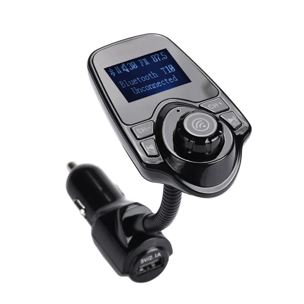 VEHEMO Bluetooth fm-передатчик аудио автомобиля mp3 плееры беспроводной в автомобиле FM модулятор музыка зарядное устройство Радио адаптер с ЖК-дисплей