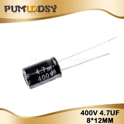 20 Высокое качество 400V4. 7 мкФ 8*12 мм 4,7 мкФ 400 В 8*12 электролитический конденсатор