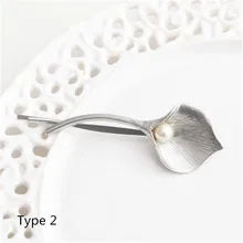 Горячая 2 шт стиль металлический лист заколки для волос жемчужная заколка красивые элегантные девушки Fashion аксессуары для волос мода