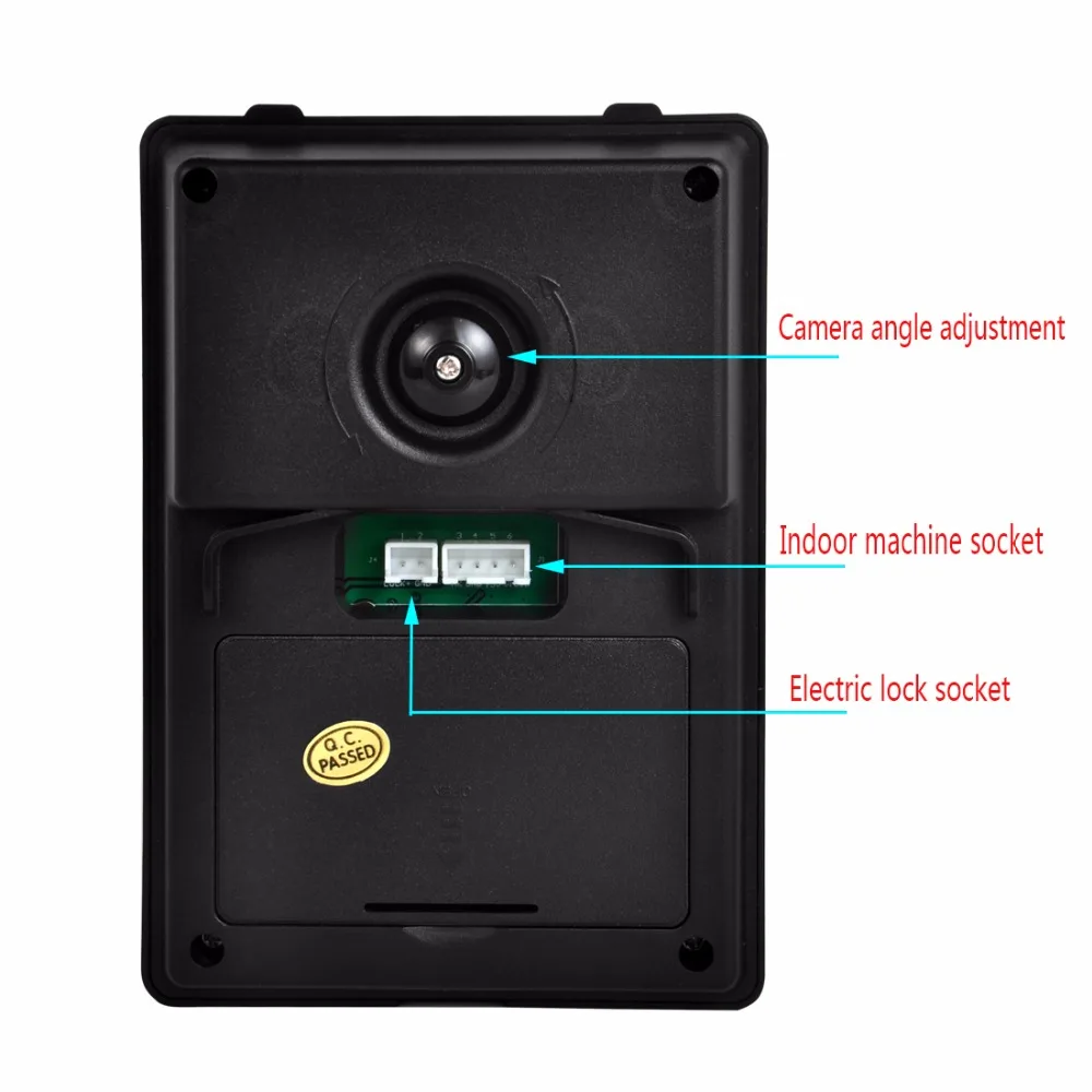 SmartYIBA 7 "дверной звонок проводной видео телефон двери системы безопасности дома запись 1 способ домофон ИК камера