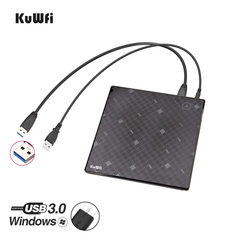 

External CD Drive USB 3.0 DVD Burner Reader External Optical Drives with High Speed Data Transfer Laptop Air iMac Desktop PC