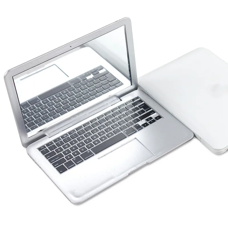 Cute MAKEUP Mini Pocket Laptop Style Clear Glass Women Cosmetic Beauty