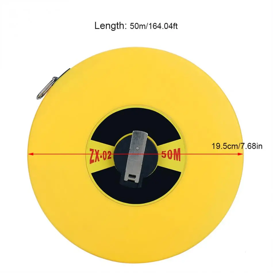 50 метров Стекловолоконная измерительная линейка Длинная лента измерительные инструменты Стекловолоконная измерительная лента