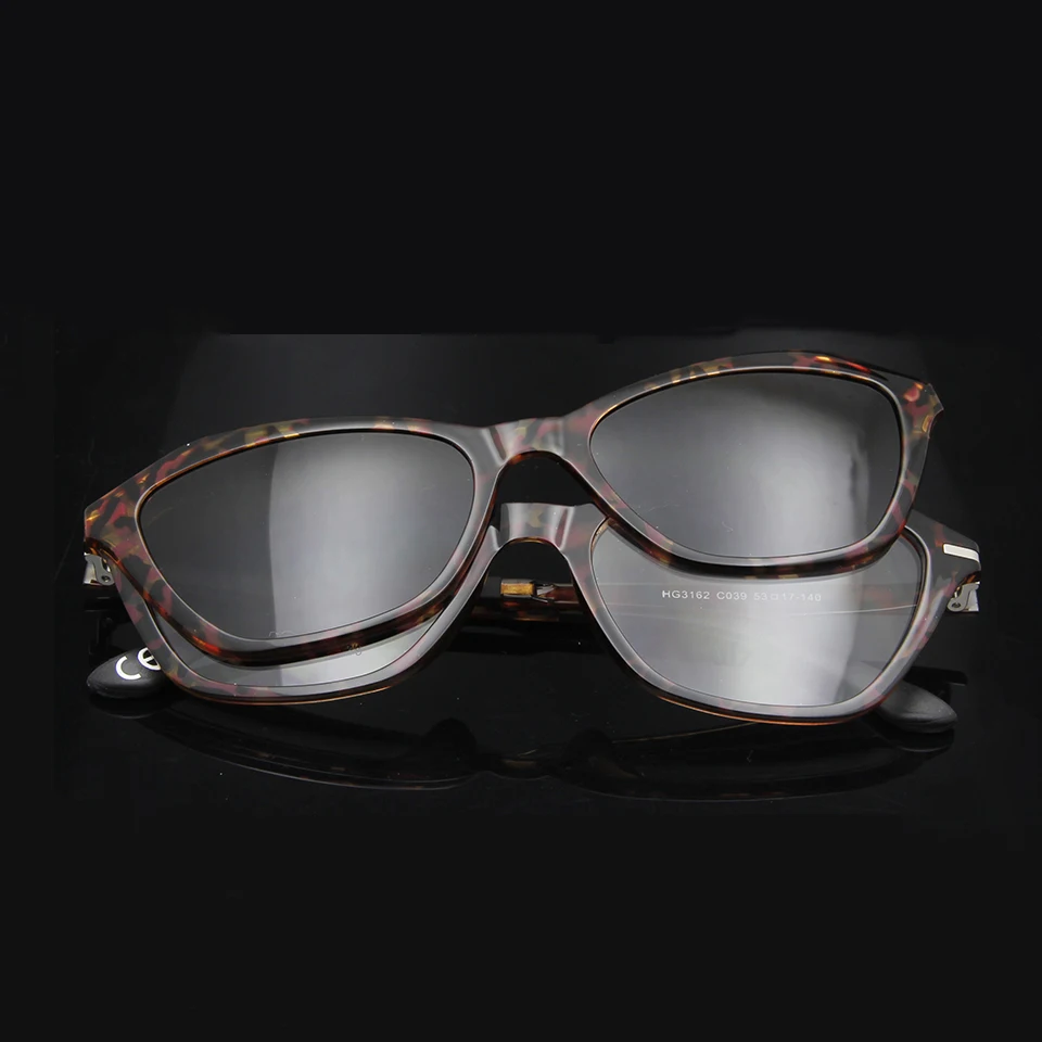 US $20.55 Esnbie Sexy Ultem Cat Eye Glasses Frames For Women Magnetic Eyeglasses Frame With Polarized Clip On Sunglasses Plastic Titanium