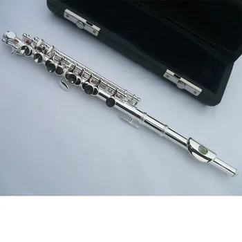 

piccolo c key cupronickel body silver plated hard case +cloths+grease