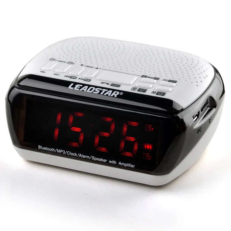 Leadstar Беспроводной bluetooth светодиодный Дисплей цифровой динамик MP3 плеер будильник