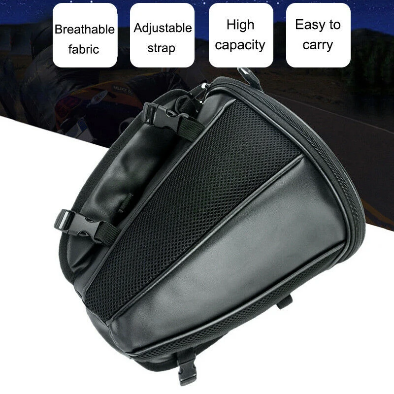 

Motorcycle Bag Back Rear Driving Bike Tail Saddle Storage Container Accessories
