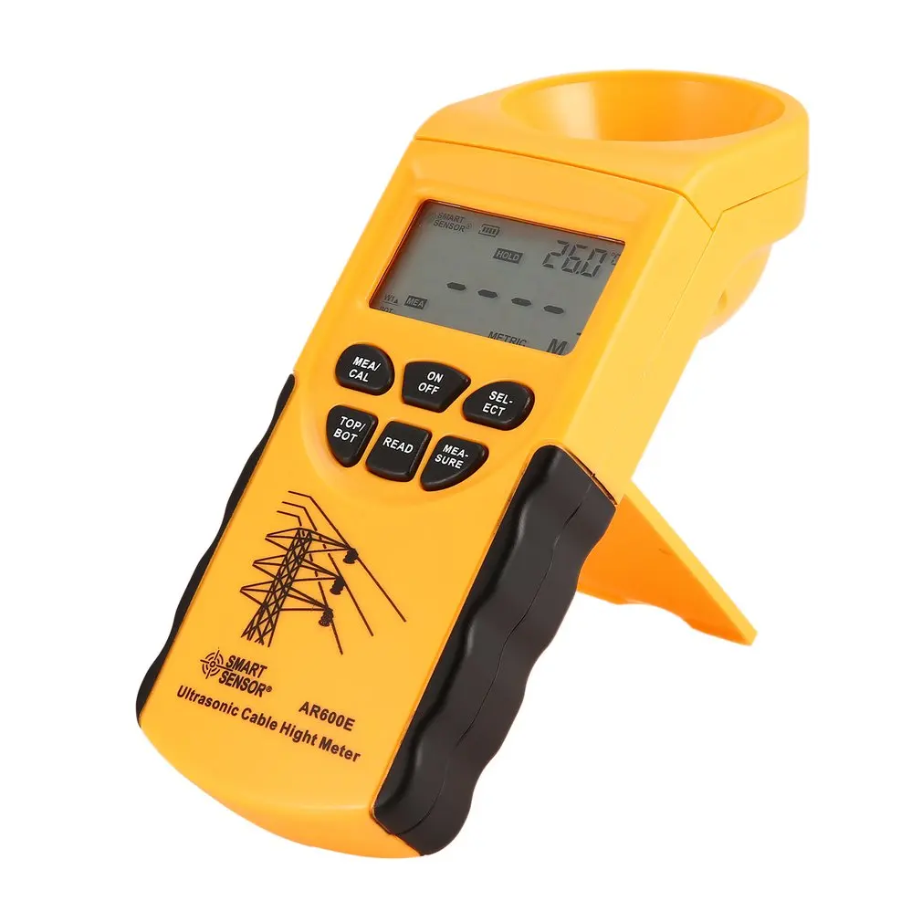 

Smart Sensor AR600E Digital LCD Handheld Ultrasonic Cable Height Meter 3~23m 6 Cables Wire Measurement Depth Distance Tester