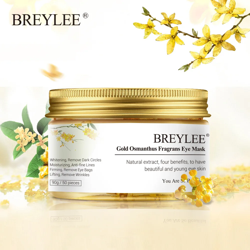 BREYLEE Gold osmanthus fragrans маски для глаз увлажняющие патчи для глаз сыворотка анти-против старения-отечность темный круг укрепляющая кожу глаз