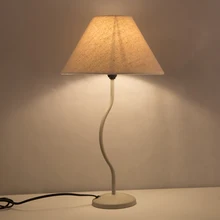 Ретро льняной абажур, Настольный светильник, серый корпус, E14, 220 В, настольная лампа, внутреннее освещение, домашний декоративный светильник s для спальни, гостиницы, коридора