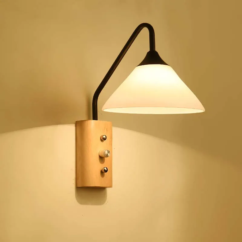

BOKT Wood LED Wall Lamps Reading Back light bedroom Study living room Sconce Adjustable With Switch Bedside Wall light