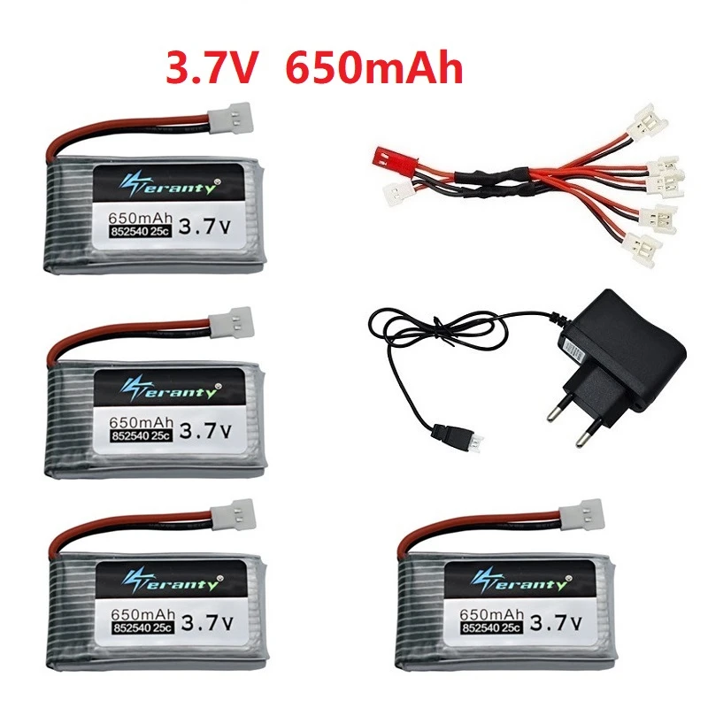 Teranty power 3,7 V 650mAh Li-po зарядное устройство наборы для SYMA X5C X5C-1 X5 H5C X5SW 852540 3,7 V Lipo Дрон с перезаряжаемым аккумулятором - Цвет: Camel