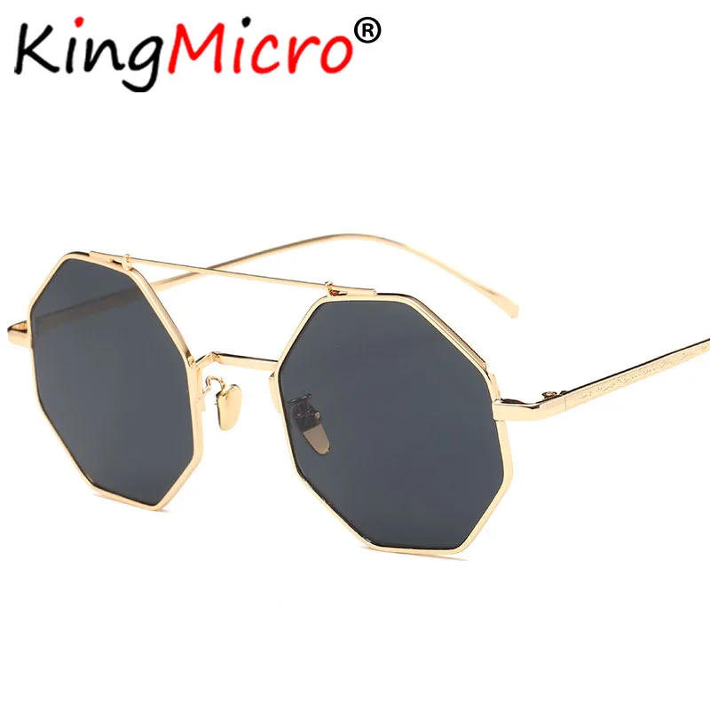 

Vintage Oversized Square Octagon Sunglasses Women Luxury Brand Designer Polygon Metal Frame Clear Lens Ladies Sun glasses UV400