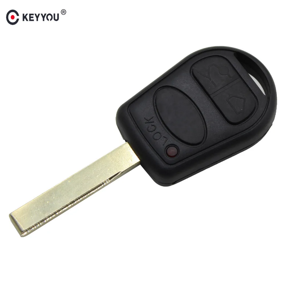 

KEYYOU 10x 3 Button Key Fob Case Shell Uncut Blade For Land Rover Range Rover L322 HSE Vogue Sport