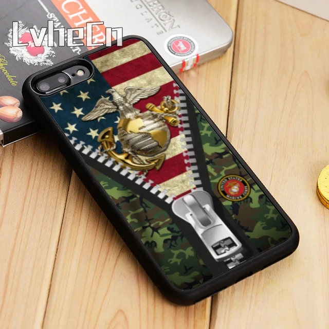 LvheCn cool USMC США Морская корпорация Флаг чехол для телефона iPhone 11 12 Pro X XR XS MAX 5 6S 7 8 Plus