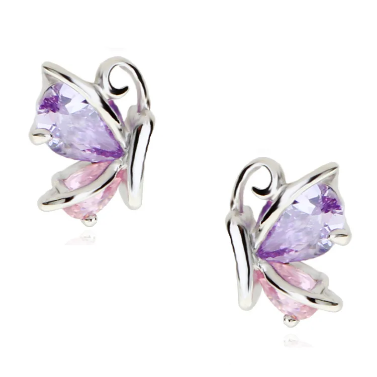 Butterfly earrings two wear fashion temperament Zi...