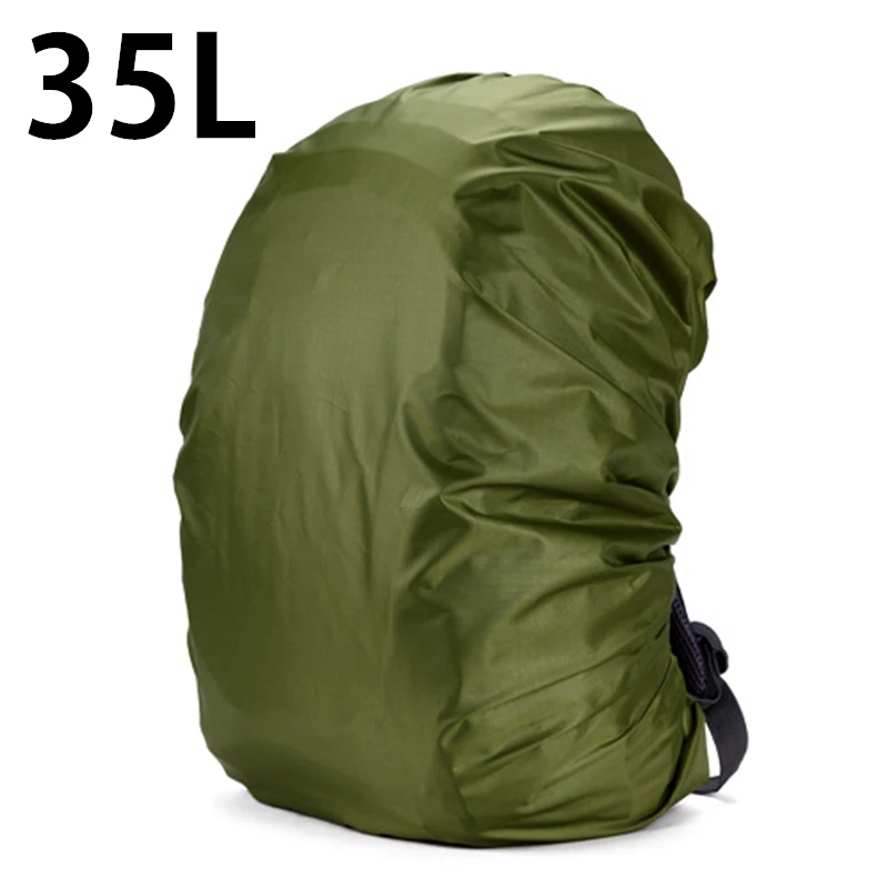 35/45L Регулируемый Водонепроницаемый рюкзак с защитой от пыли дождевик Портативный Сверхлегкий сумка Защита для отдыха на природе для инструменты Пеший Туризм сумка чехол - Цвет: Army Green-35L