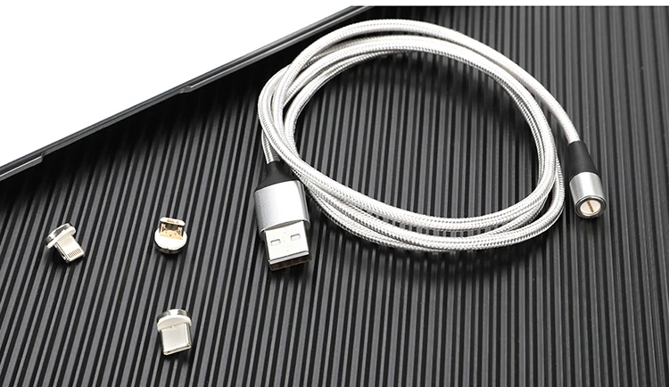 Магнитный USB кабель VOXLINK 1 м светодиодный для iPhone Xs 6 7 и USB TypeC кабель и Micro USB нейлоновая оплетка для samsung Xiaomi huawei LG USB C