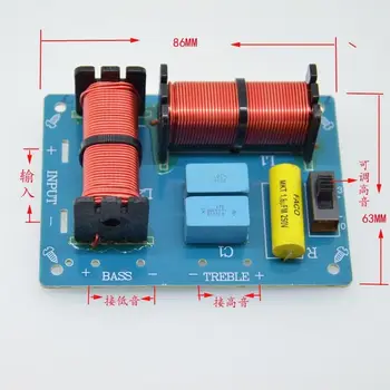 

2pcs 100W PRO AUDIO 2 Way Crossover Filters 2 Unit Hi-Fi Speaker Frequency Divider