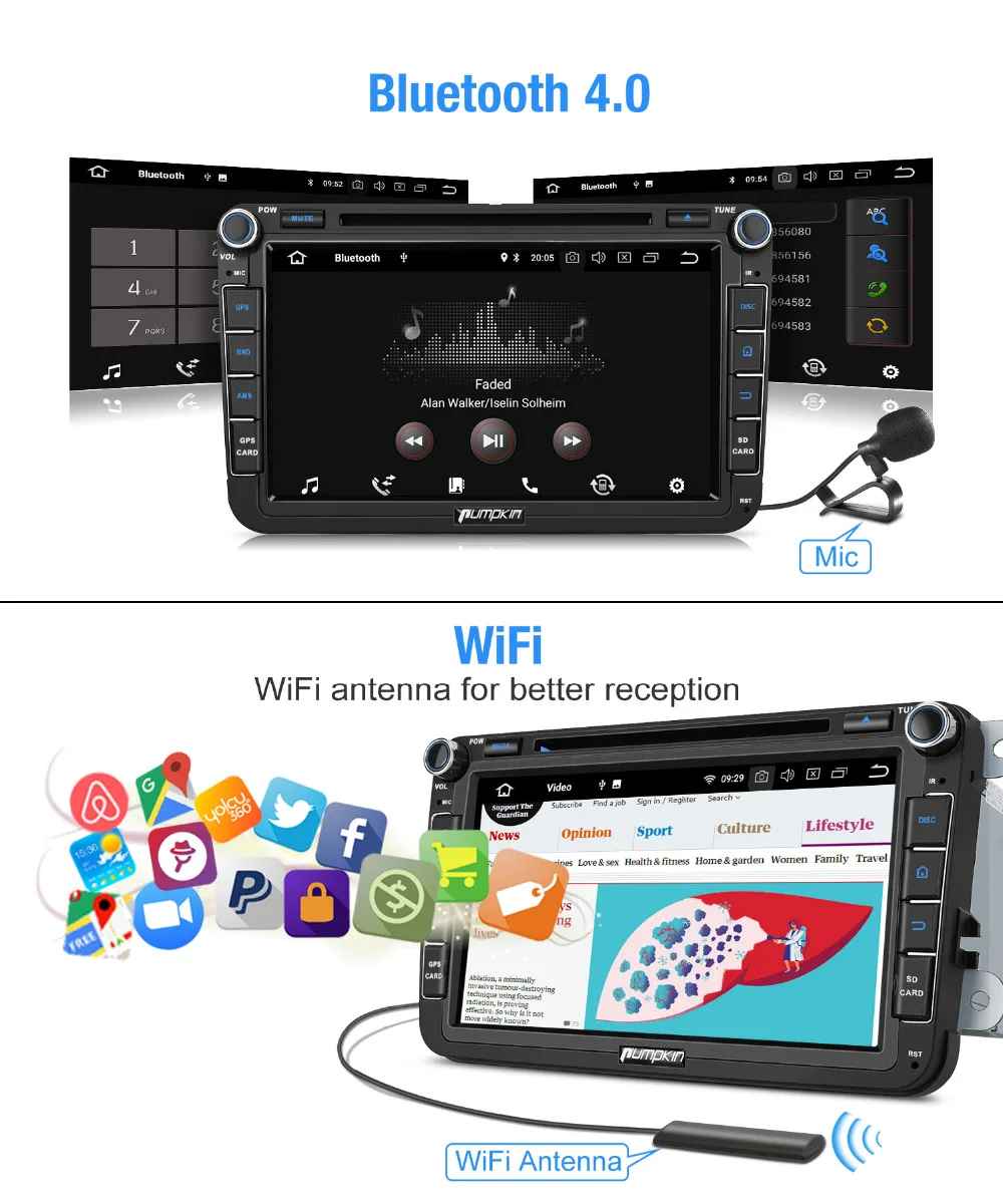 Cheap Pumpkin 2 Din 8