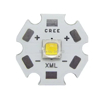 

10PCS/ Lot Cree XM-L2 XML2 Led Beads 3500K Warm White 2.85-3.3V 3000mA Led Emitter Light 20MM For Cree XM-L2 Flashlight Torch