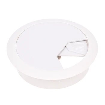 

PC Desk Gray Plastic 50mm Diameter Grommet Cable Hole Cover 10 Pcs