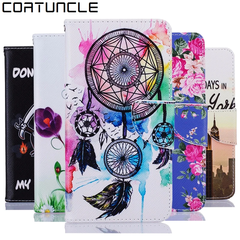 

Fashion Painted PU Leather Phone Case For Huawei Y5 II / Y6 II Compact / Honor 5A LYO-L21 Case Flip Cover Wallet With Stand