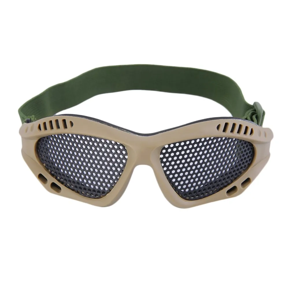 Тактические Защитные очки для глаз на открытом воздухе с металлической сеткой для CS игры страйкбол безопасности 3 Cplors