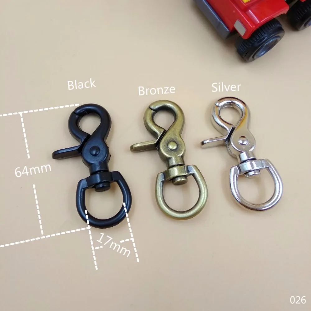 

5pcs 64mm*17mm buckles black silver Bronze used for bags Swivel Clips Snap Hooks pet Bag Straps Dog Horse leashes free shipping