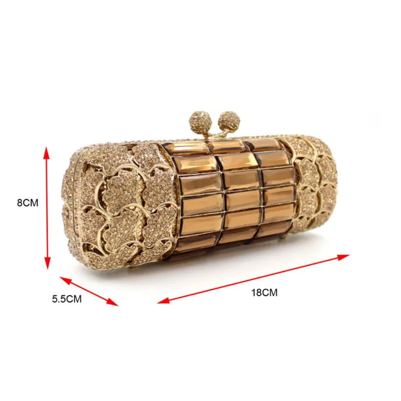 XIYUAN Брендовое Золотое свадебное платье со стразами клатч свадебные хрустальные сумки кошельки металлические женские клатчи дизайнерские вечерние сумки