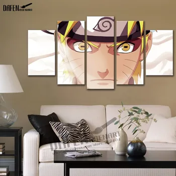 

HD Canvas Paintings 5 Panel Japan anime Hatsune Naruto Poster picture Wall Art home Decor Canvas painting Poster and prints