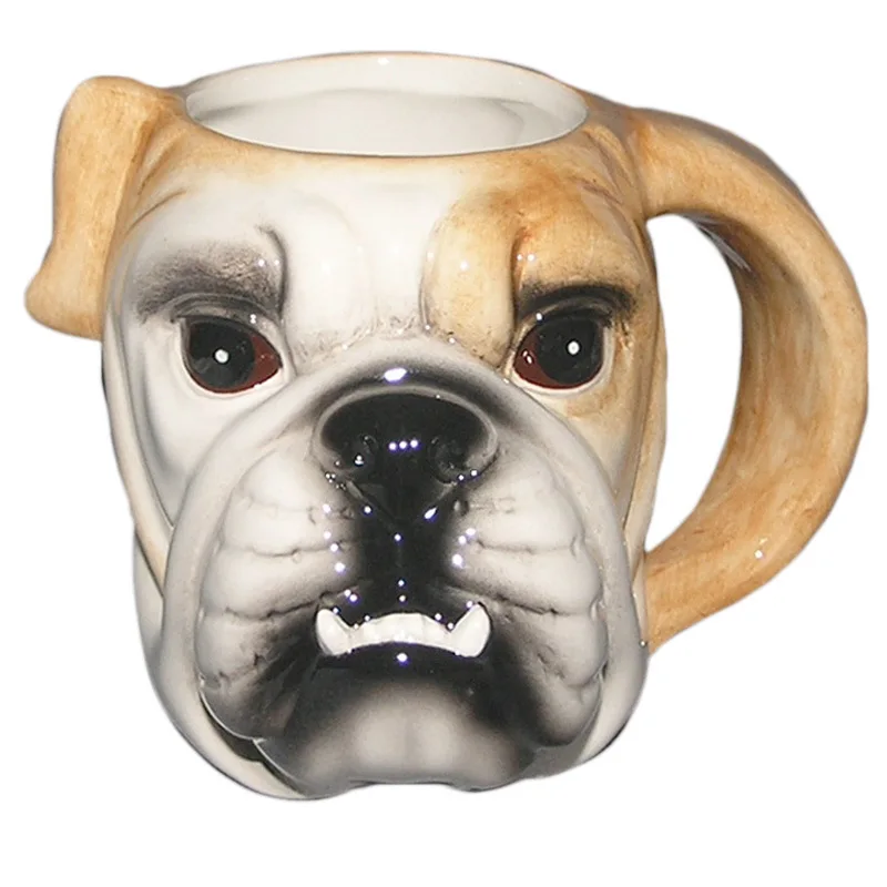 Creative Cartoon Ceramic Cup Dog Mugs Stereo Head Cupin Mugs from Home