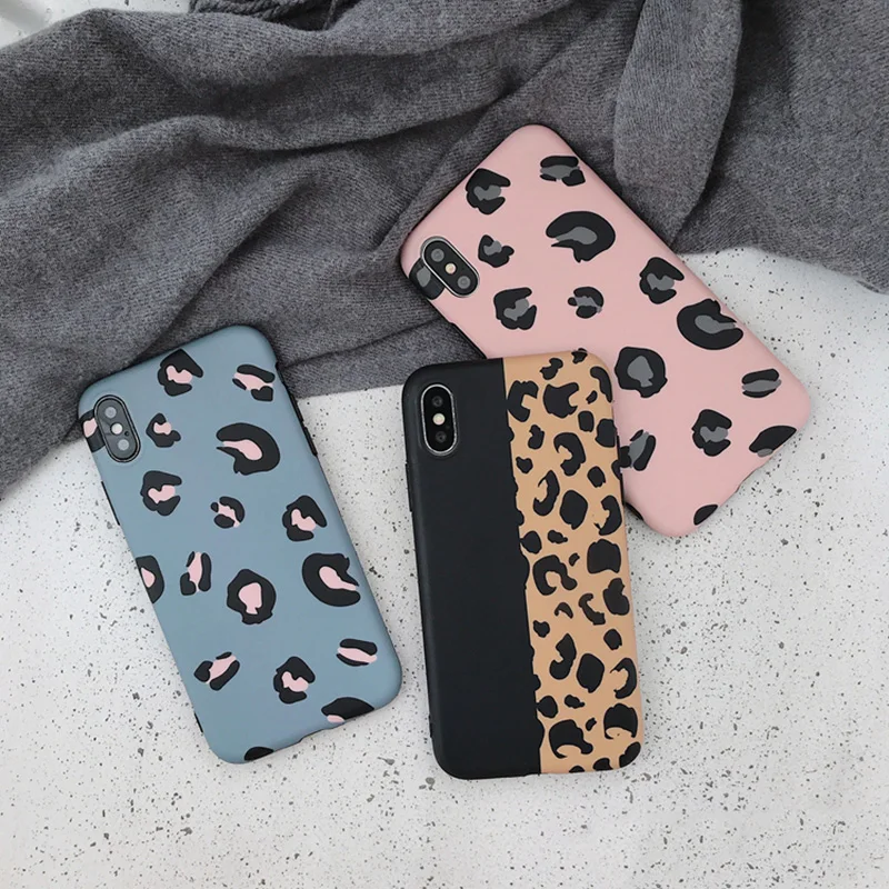 Fashion Colorful Leopard Print Phone Cases For iphoneXS Max iphoneXR iphoneX Luxury Soft Back Cover