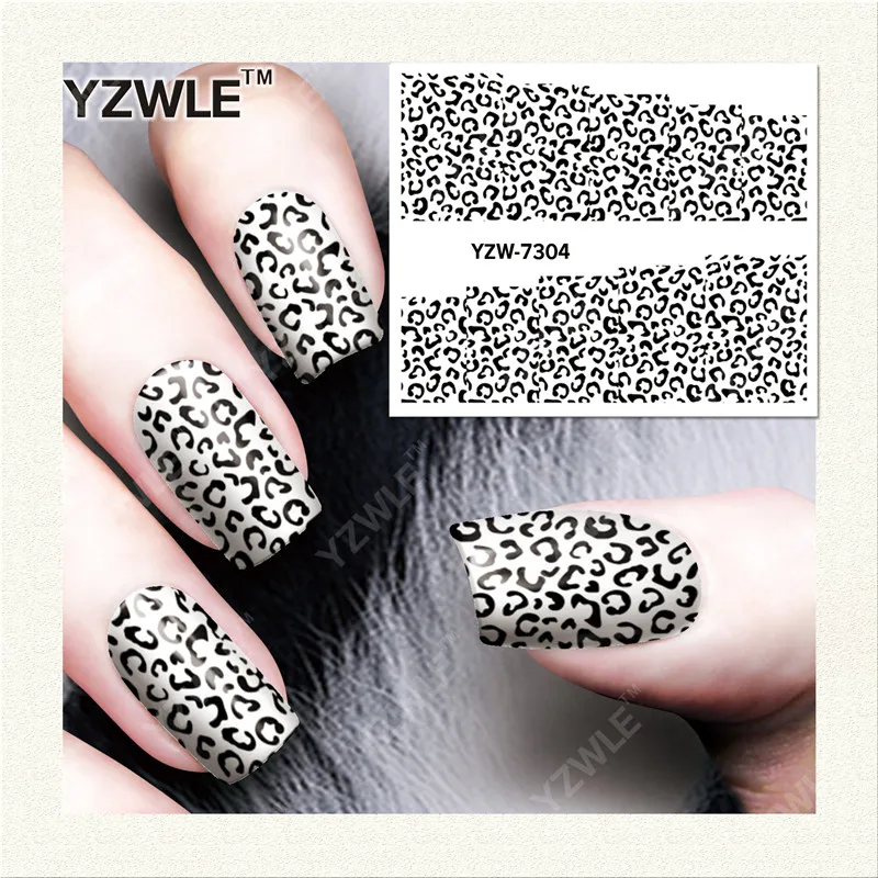 

YZWLE 1 Sheet DIY Decals Nails Art Water Transfer Printing Stickers Accessories For Manicure Salon YZW-7304