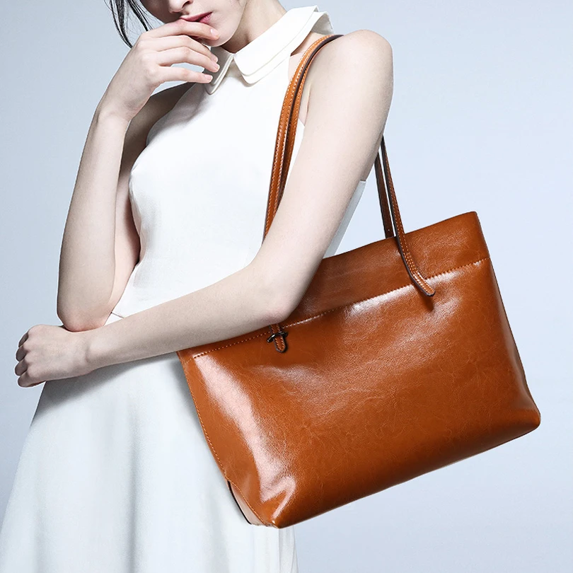 Женская сумка тоут из натуральной кожи с ручками и плечевым ремнём|brand women bag|fashion