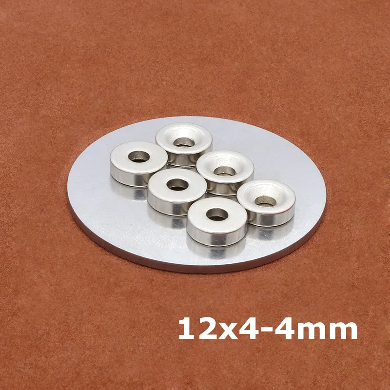 

10pcs12x4-4mm Super Powerful Strong Bulk Small Ring NdFeB Neodymium Disc Magnets Dia 12mm x 4mm Hole 4mm N35 Rare Earth NdFeB