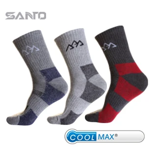 3 páry SANTO Značky Muži tlusté zimní termální venkovní sporty horolezecké ponožky COOLMAX ponožky S004 pruhované supreme