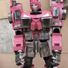 2,8 м розовый костюм робота Женский носимый костюм-трансформер Косплей вечерние костюм героя фильма панцирь робот одежда