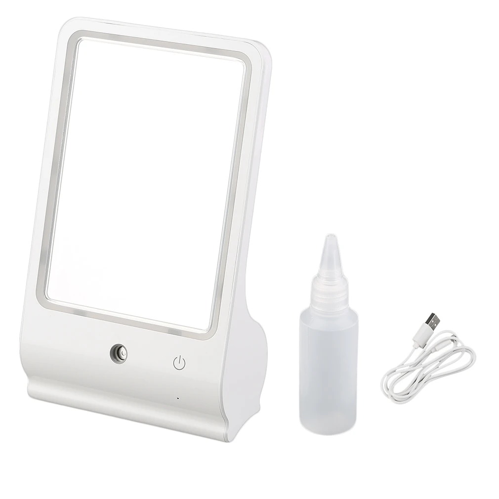 

1set Portable Compact Makeup Mirror Fashion Design Cosmetic Mirrors With Light 3 Colors Optional Women Lady Home Use Makeup Tool