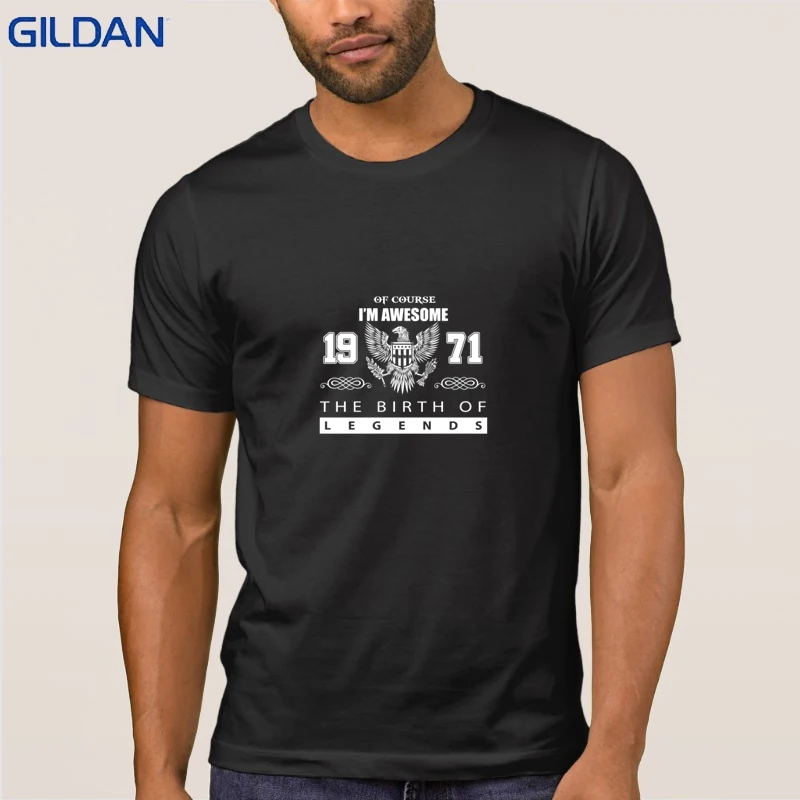 Повседневное родился в 1971 рождение легенды футболка Homme Camisetas Для мужчин с