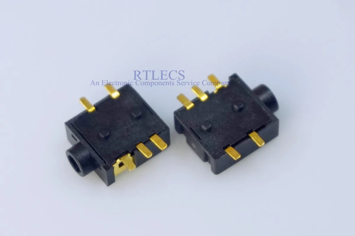 1000pcs stereo jack 2 5mm 5 pin for 3 poles stereo headphone plug SMD type reflow solderable with locators DC30V 0 5A Rohs New