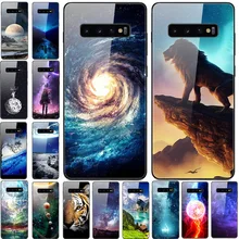 Чехол для samsung Galaxy S10 S10Plus, чехол из закаленного стекла для телефона, черный Чехол-бампер из ТПУ для samsung S10 Plus S10E S10+ s 10