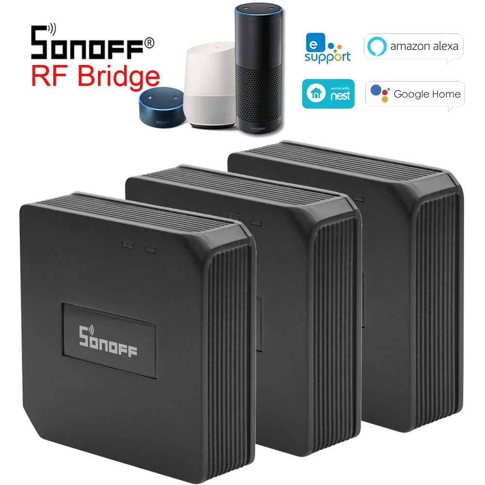 3PCS Sonoff RF Bridge WiFi 433MHz Universal Switch Intelligent Smart Home Automation Domotica Wi-Fi Remote RF Remote Controller
3PCS Sonoff RF Bridge WiFi 433MHz Universal Switch Intelligent Smart Home Automation Domotica Wi-Fi Remote RF Remote Controller